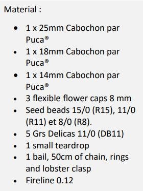 Cabochon par Puca Pastel Bordeaux 14mm, 18mm or 25mm, Choose a size, Quantity 1