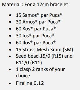 Zelie Bracelet Pattern - DO NOT BUY- Sent free by email-Free with par Puca bead purchase, Read the description below for details