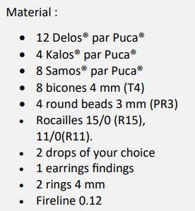 Maido Earring Pattern - DO NOT BUY- Sent free by email-Free with par Puca bead purchase, Read the description below for details