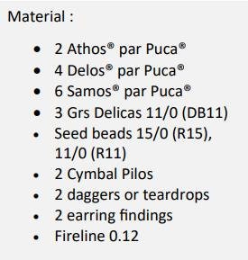Lolita Earring Pattern - DO NOT BUY- Sent free by email-Free with par Puca bead purchase, Read the description below for details