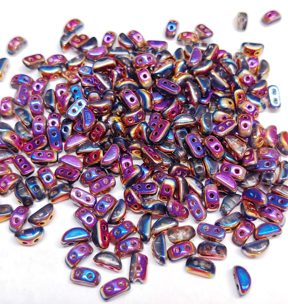 Kos® Par Puca® Full Sliperit, 2 Hole 6x3mm Czech Glass, 00030-29503-10 grams