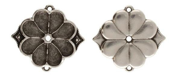 Cymbal Apokrousi Connector Setting for Paisley Bead, 013997, 1 piece - Choose your color