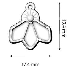 Cymbal Dentro Kite Pendant Setting for Kite Beads, 013996, 1 piece - Choose your color