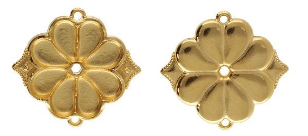 Cymbal Apokrousi Connector Setting for Paisley Bead, 013997, 1 piece - Choose your color