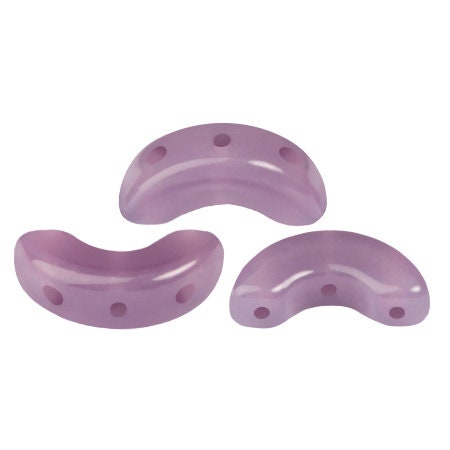 Arcos par Puca Frost Parme, 3-Hole 5X10MM Czech Glass, 28410-30 Beads