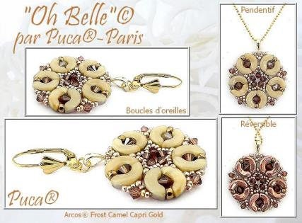 Oh! Belle Pendant Pattern - DO NOT BUY- Sent free by email-Free with par Puca bead purchase, Read the description below for details