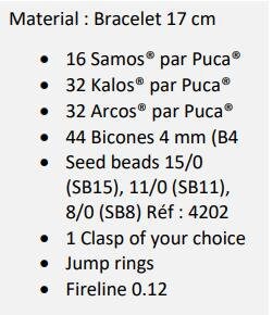 Indira Bracelet Pattern - DO NOT BUY- Sent free by email-Free with par Puca bead purchase, Read the description below for details