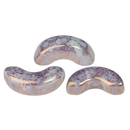 Arcos par Puca New Color...Frost Azurin Bronze, 3-Hole 5X10MM Czech Glass, 68400-14596-30 Beads