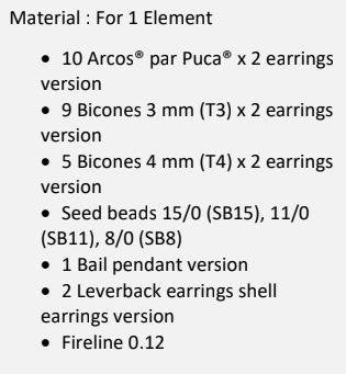 Oh! Belle Pendant Pattern - DO NOT BUY- Sent free by email-Free with par Puca bead purchase, Read the description below for details