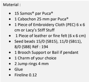 Cathy Brooch or Pendant Pattern