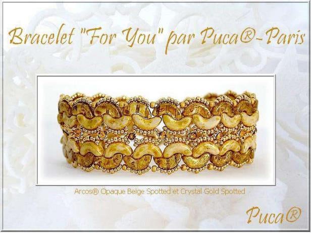 Arcos par Puca Ice Slushy, 3-Hole 5X10MM Czech Glass, 30 Beads - Choose a Color