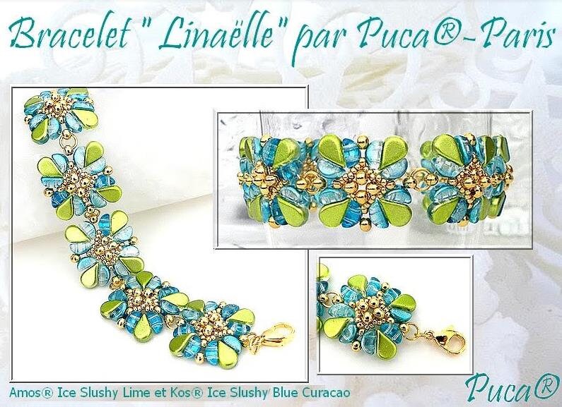 Linaella Bracelet Pattern - DO NOT BUY- Sent free by email-Free with par Puca bead purchase, Read the description below for details