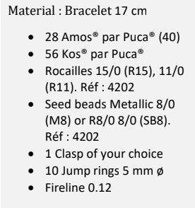 Linaella Bracelet Pattern - DO NOT BUY- Sent free by email-Free with par Puca bead purchase, Read the description below for details