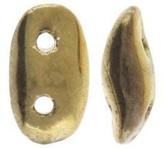 Wave Bead Crystal Full Amber, 3x7mm 2 hole Czech Glass, 8 grams approx. 100 to 105 beads