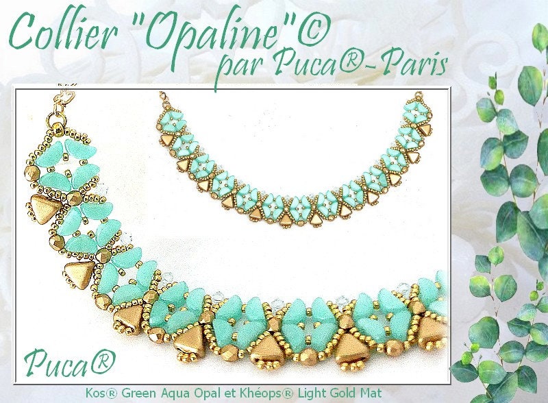 Kos par Puca Green Aqua Opal, 2-Hole 6X3MM Czech Glass, Choose a Color-10 Grams