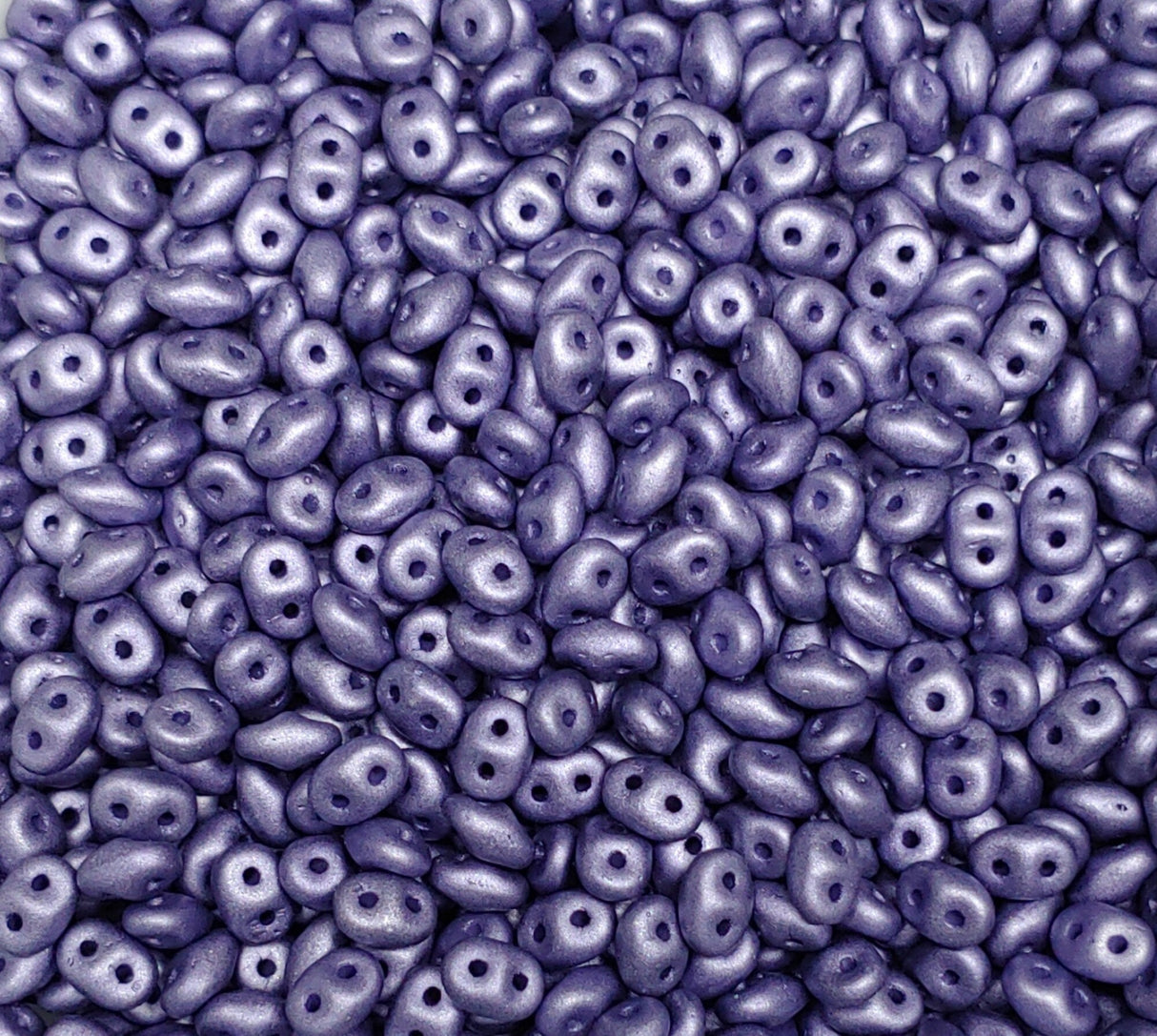 SuperDuo Metallic Violet, Czech Glass 2-hole bead 2.5x5mm-29425, 10 grams
