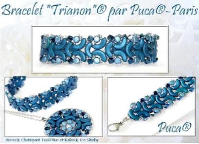 Arcos par Puca Chatoyant colors, 3-Hole 5X10MM Czech Glass, 30 Beads choose a color