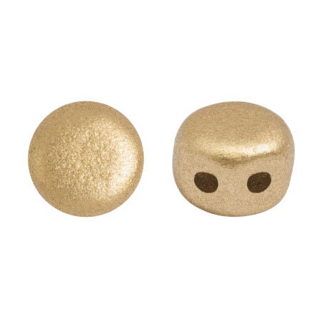 Kalos Par Puca Light Gold Matte, 2 hole - 4MM-50 Beads