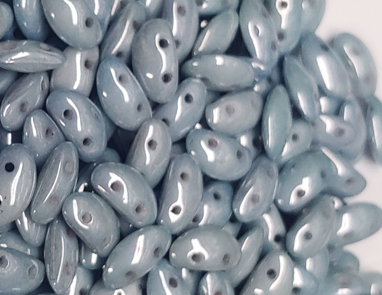 MobyDuo Bead Luster, 2-Hole 3x8MM Czech Glass, 25 or 50 beads