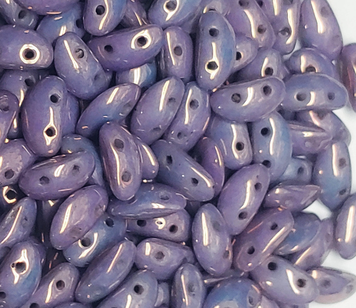 MobyDuo Bead Luster, 2-Hole 3x8MM Czech Glass, 25 or 50 beads