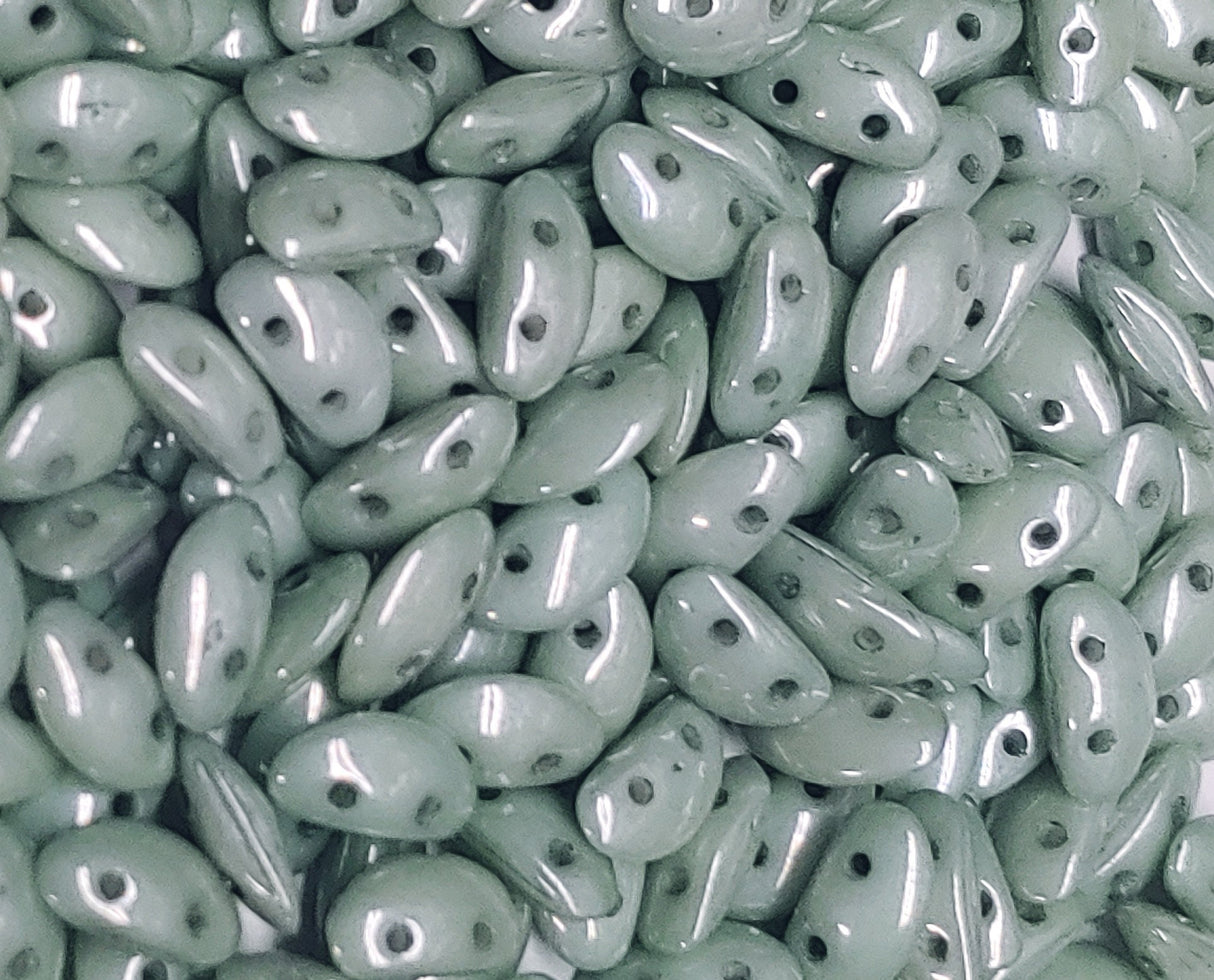 MobyDuo Bead Luster, 2-Hole 3x8MM Czech Glass, 25 or 50 beads