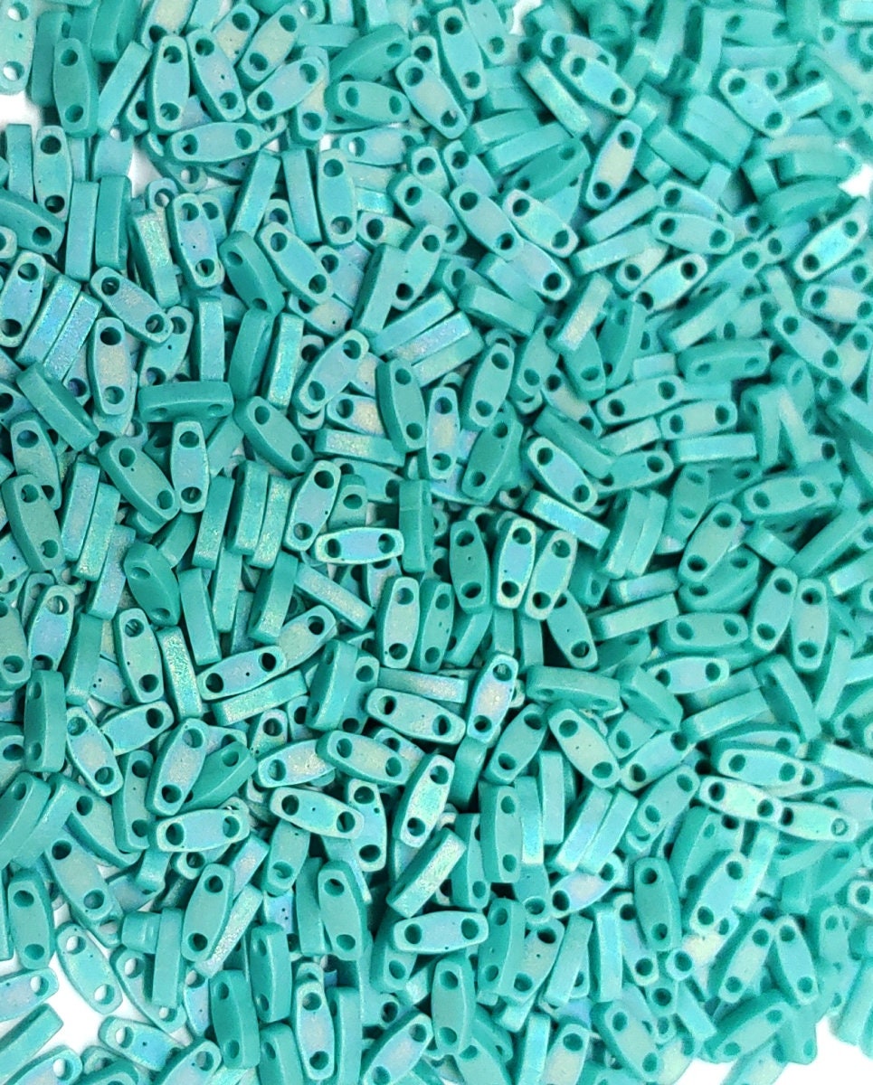 Quarter Tila Matte Opaque Turquoise AB, QTL-412FR, Miyuki 5 grams