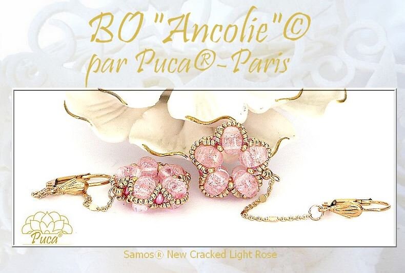 Bo Ancolie Earring Pattern -DO NOT BUY- Sent free by email-Free with par Puca bead purchase, Read the description below for details