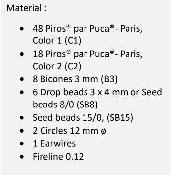 Bo Dolce Vita Earring Pattern - DO NOT BUY- Sent free by email-Free with par Puca bead purchase, Read the description below for details