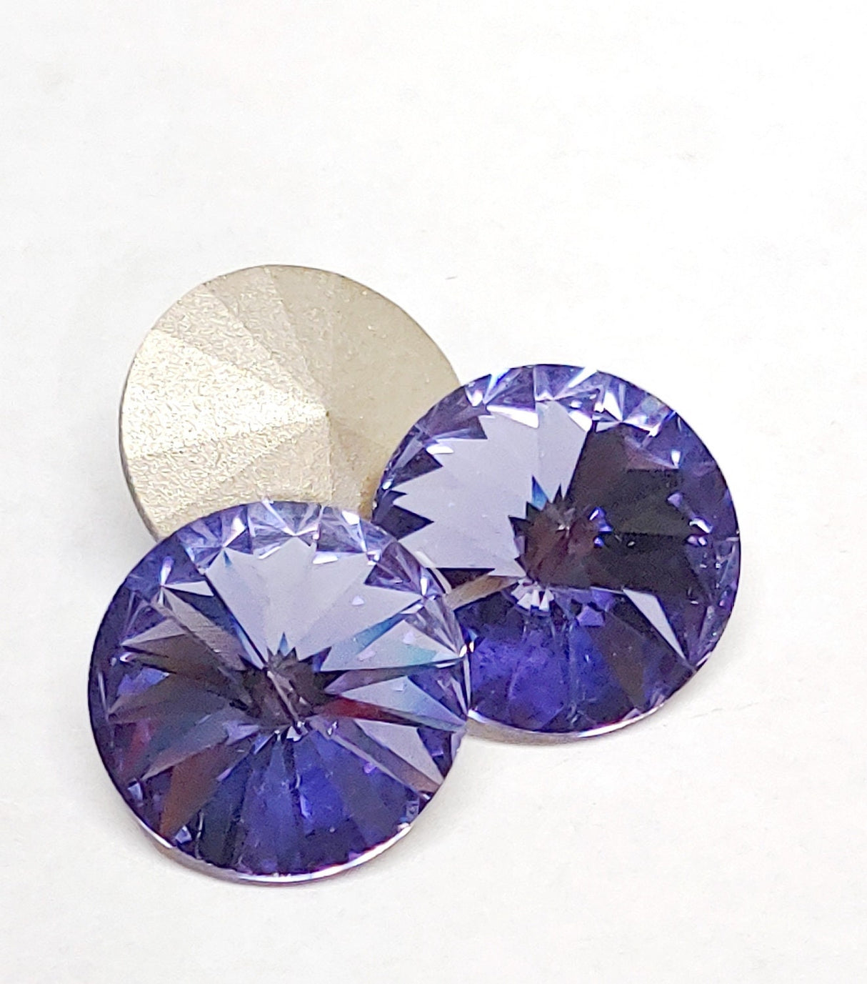 Preciosa 14mm Maxima Tanzanite Rivoli, 2 pieces