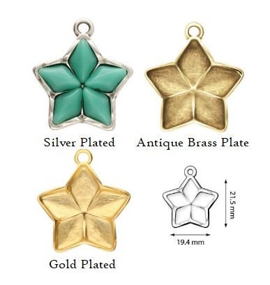 Cymbal Stomio GemDuo Pendant Setting, 014484, 1 piece-Choose your color and quantity