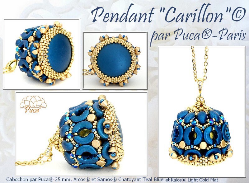 Cabochons Par Puca, Chatoyant Collection 18MM or 25mm Czech glass, Qty 1