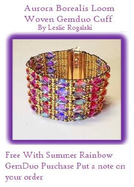 GemDuo Beads, Summer Rainbow, 2-Hole Matubo Czech Beads, 8x5mm, 40 Beads, Choose a color