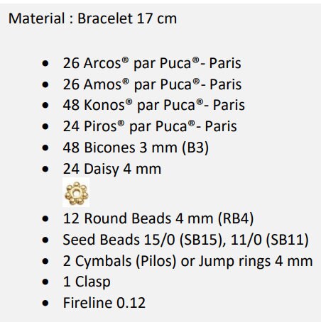 Emie Bracelet Pattern - DO NOT BUY- Sent free by email-Free with par Puca bead purchase, Read the description below for details