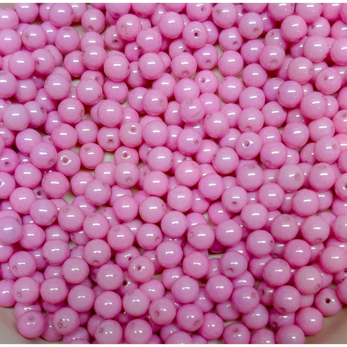 6mm Round, Lila Luster Glass Beads, 14494 - 25 beads