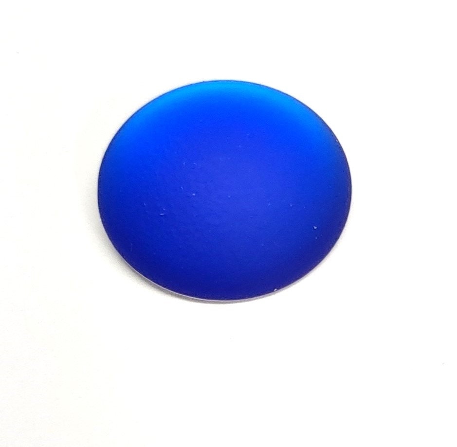 Lunasoft Lucite Cabochon Cobalt, 24mm Round, quantity 1