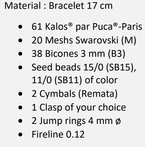 Manon Bracelet Pattern - DO NOT BUY- Sent free by email-Free with par Puca bead purchase, Read the description below for details
