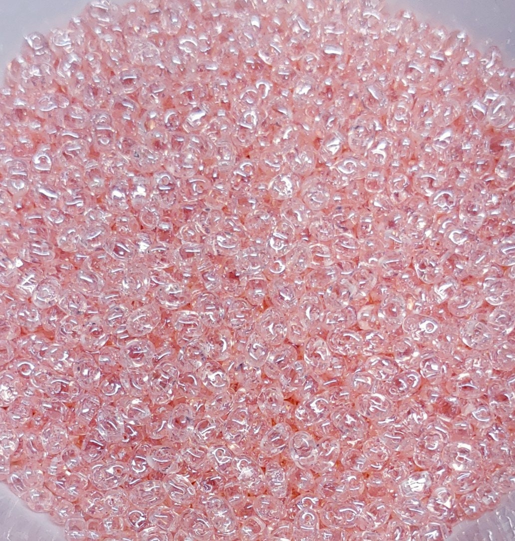 MiniDuo Rosaline Luster, 2-Hole 2x4mm Czech Glass, 70120-14400-10 Grams