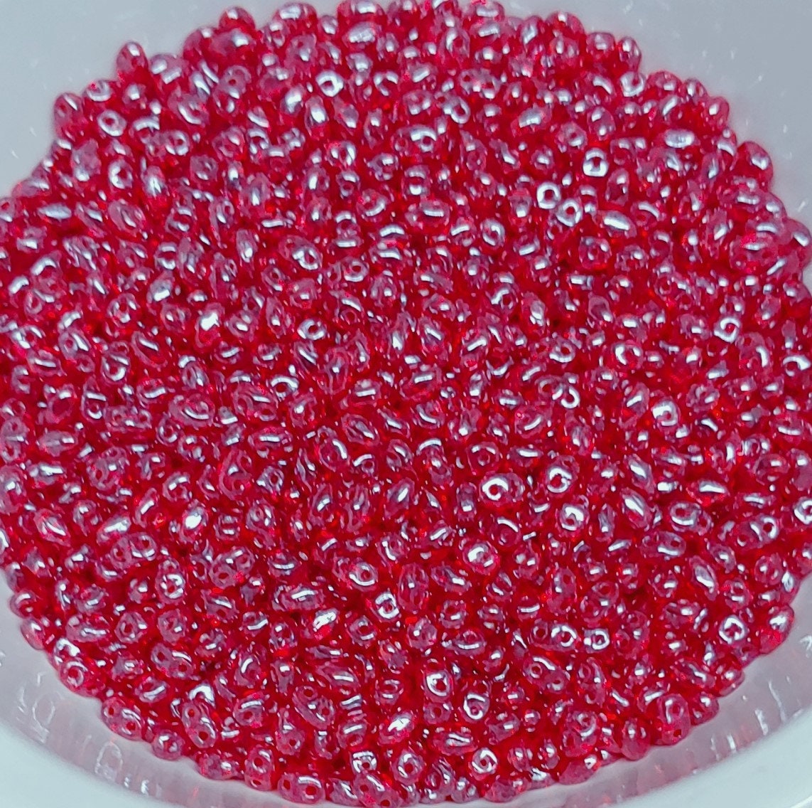 MiniDuo Ruby Luster, 2-Hole 2x4MM Czech Glass, 90080-14400-10 Grams