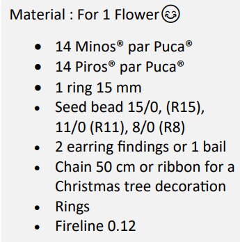 Fleur de Noel Earring Pattern