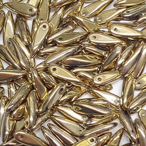 Dagger Bead, Czech Glass Beads 3X11MM, 25 Beads-7 Color Choices