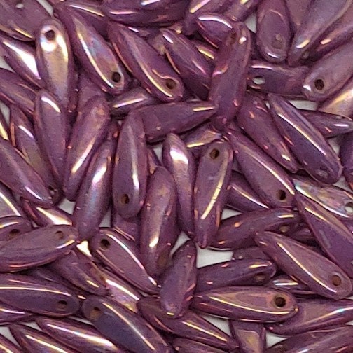 Dagger Bead, Czech Glass Beads 3X11MM, 25 Beads-7 Color Choices