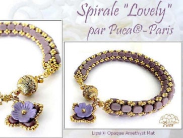 Lipsi par Puca Paris, Opague Amethyst Collection, Czech Glass 7x4MM-40 Beads