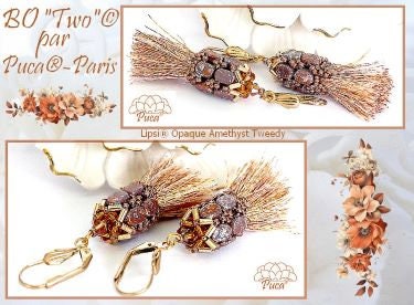 Lipsi par Puca Paris, Opague Amethyst Collection, Czech Glass 7x4MM-40 Beads