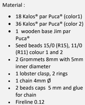 Kaly Pendant Pattern - DO NOT BUY- Sent free by email-Free with par Puca bead purchase, Read the description below for details