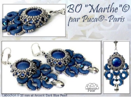 Cabochon Par Puca - Paris, Pearl Cabochons, 18mm or 25mm Czech glass, Quantity 1