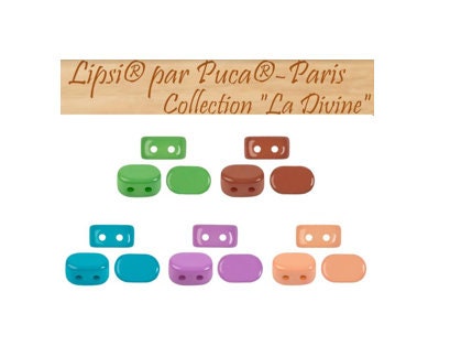Lipsi par Puca Paris, La Divine Collection, Czech Glass 7x4MM, 5 Grams