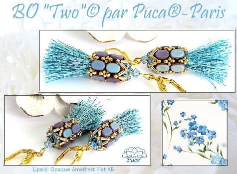 Lipsi par Puca Paris, Opague Amethyst Collection, Czech Glass 7x4MM-40 Beads