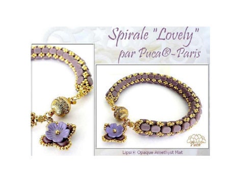 Spirale Lovely Bracelet Pattern - DO NOT BUY- Sent free by email-Free with par Puca bead purchase, Read the description below for details