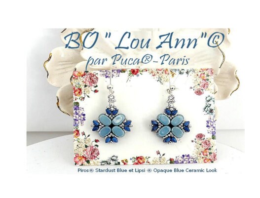 Bo Lou Ann Earring Pattern - DO NOT BUY- Sent free by email-Free with par Puca bead purchase, Read the description below for details