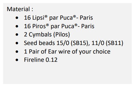 Bo Lou Ann Earring Pattern - DO NOT BUY- Sent free by email-Free with par Puca bead purchase, Read the description below for details